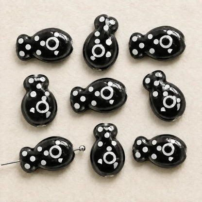 Multicolor Ceramic Fish Beads