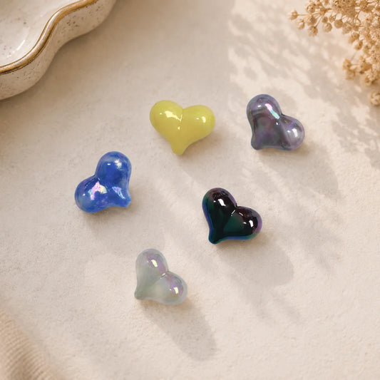 Acrylic | 18x20 mm | Glossy Heart Shaped Acrylic Beads