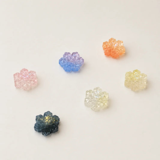 Snowflake Glass Beads
