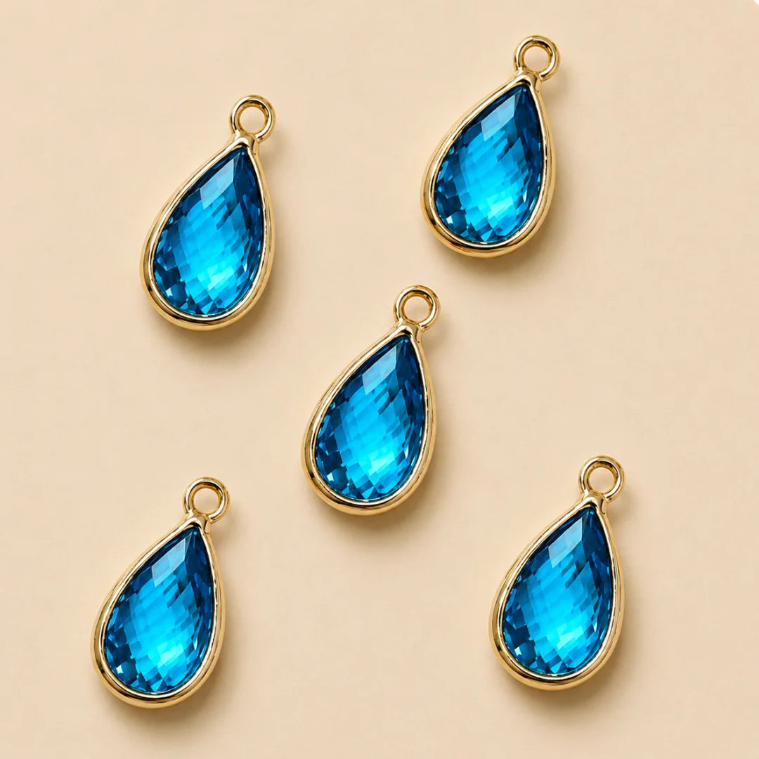 Multicolor Teardrop Charm | 12mm (H) x 5mm (W)