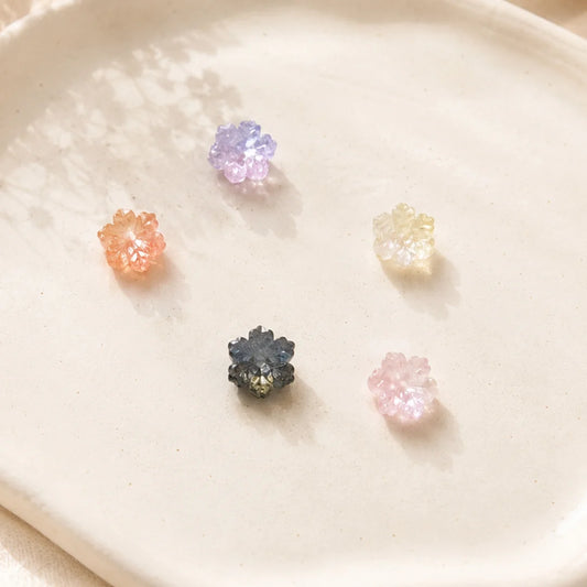 Snowflake Glass Beads