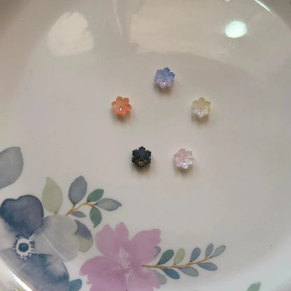 Snowflake Glass Beads