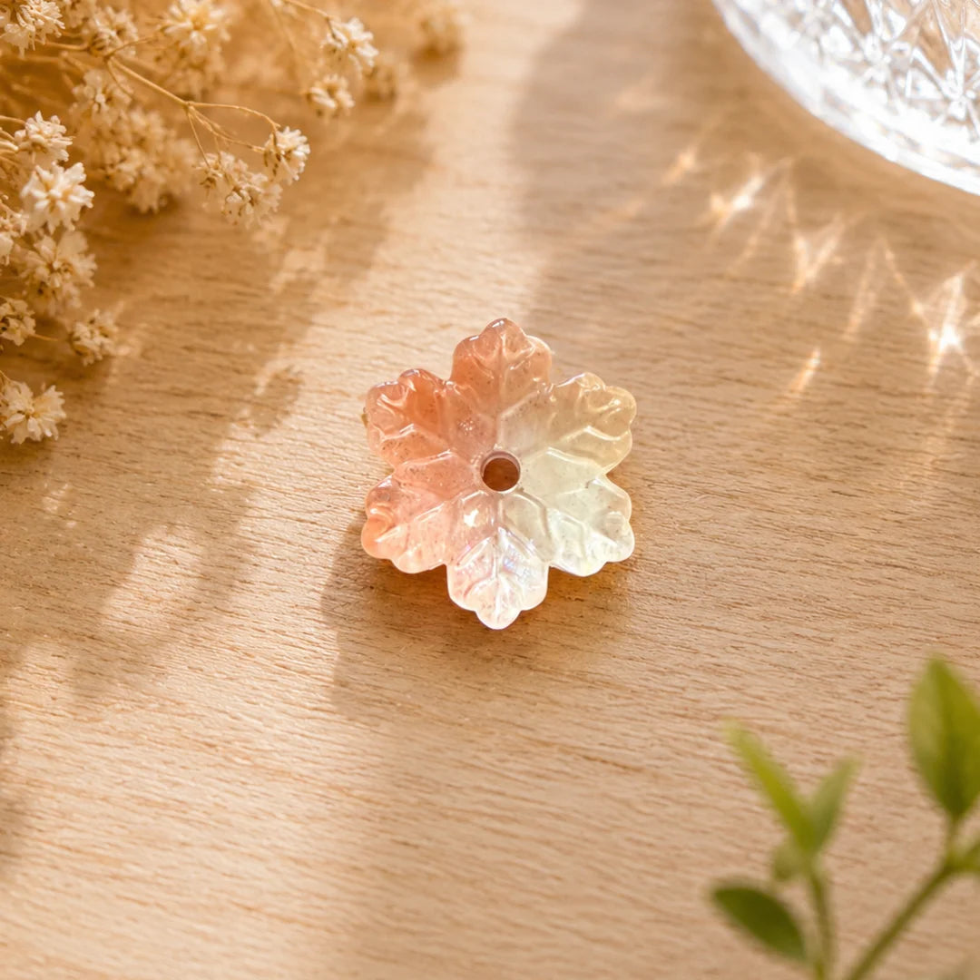 Snowflake Glass Beads