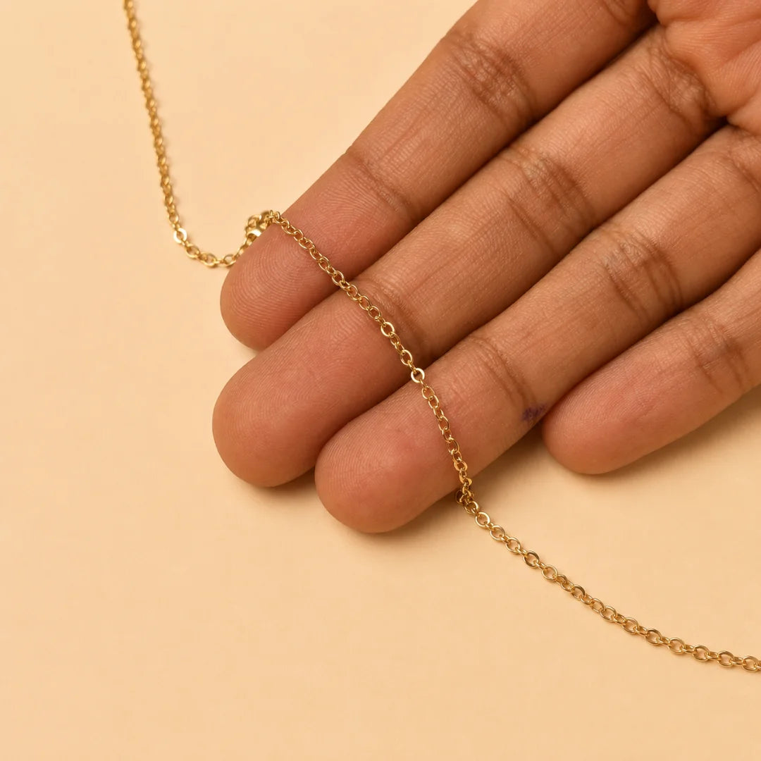 1 Ft of 18K Plated Stainless Steel Cable Chain