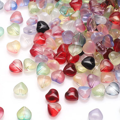 Glass Heart Beads | 6x6 mm