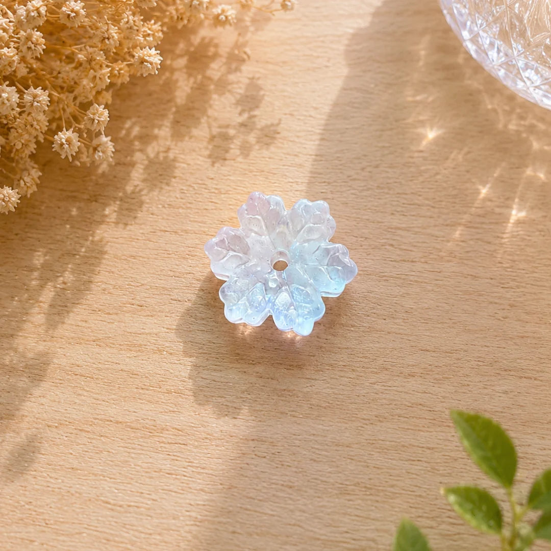 Snowflake Glass Beads
