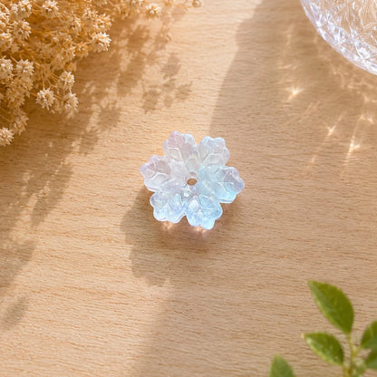 Snowflake Glass Beads