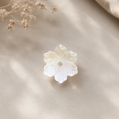 Snowflake Glass Beads