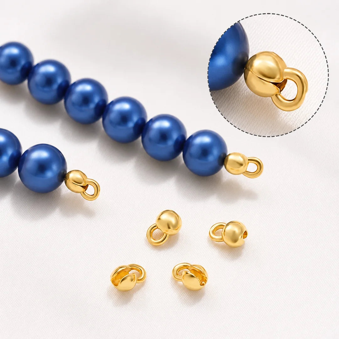 Stainless Steel | 5x3 mm | Gold Crimp Cover