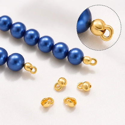 Stainless Steel | 5x3 mm | Gold Crimp Cover