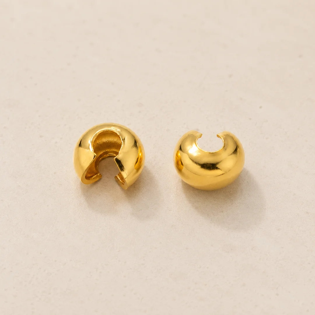 Stainless Steel | 5x5 mm | Crimp Covers Beads Style - 01