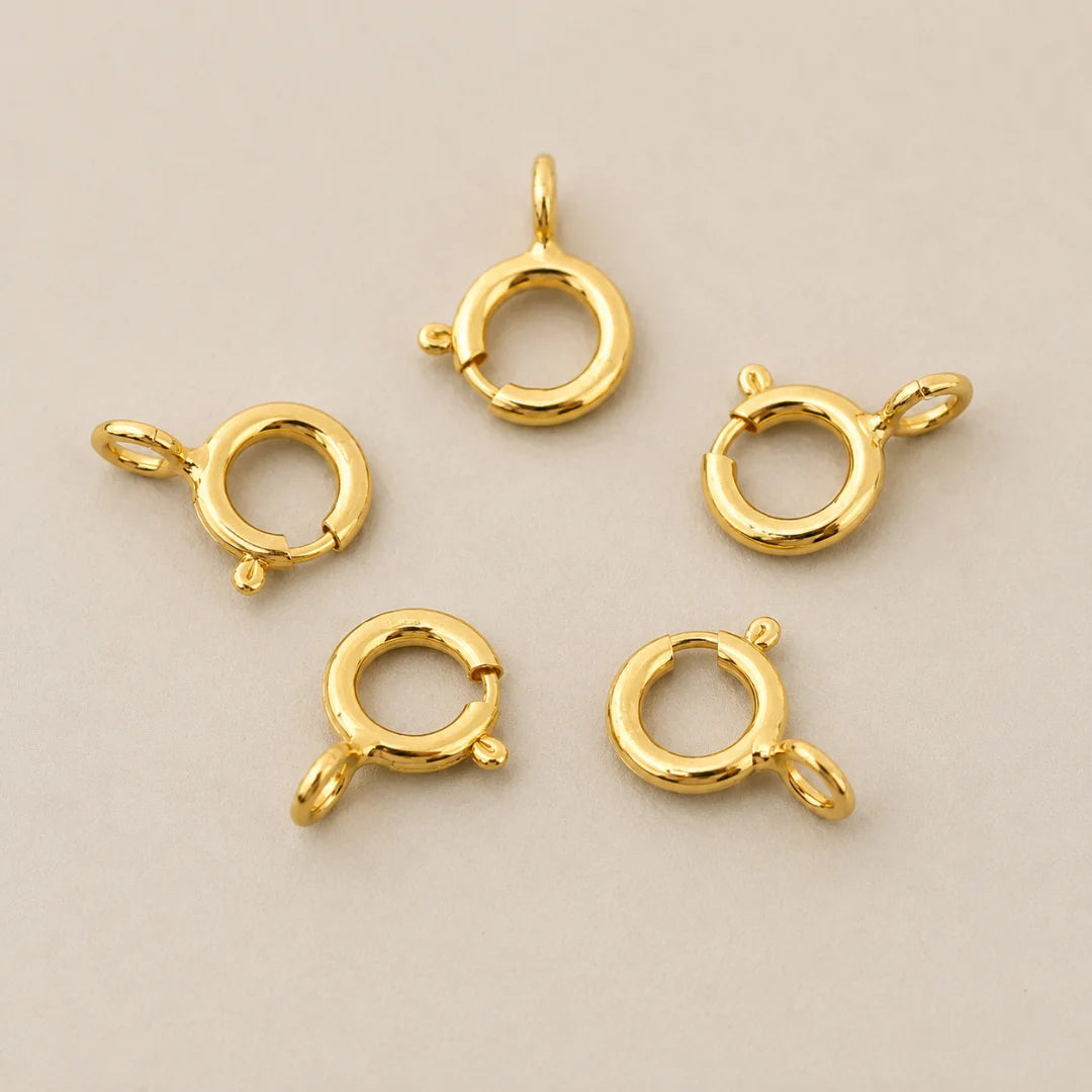 Open Spring Ring Round Clasps | 8x6 mm
