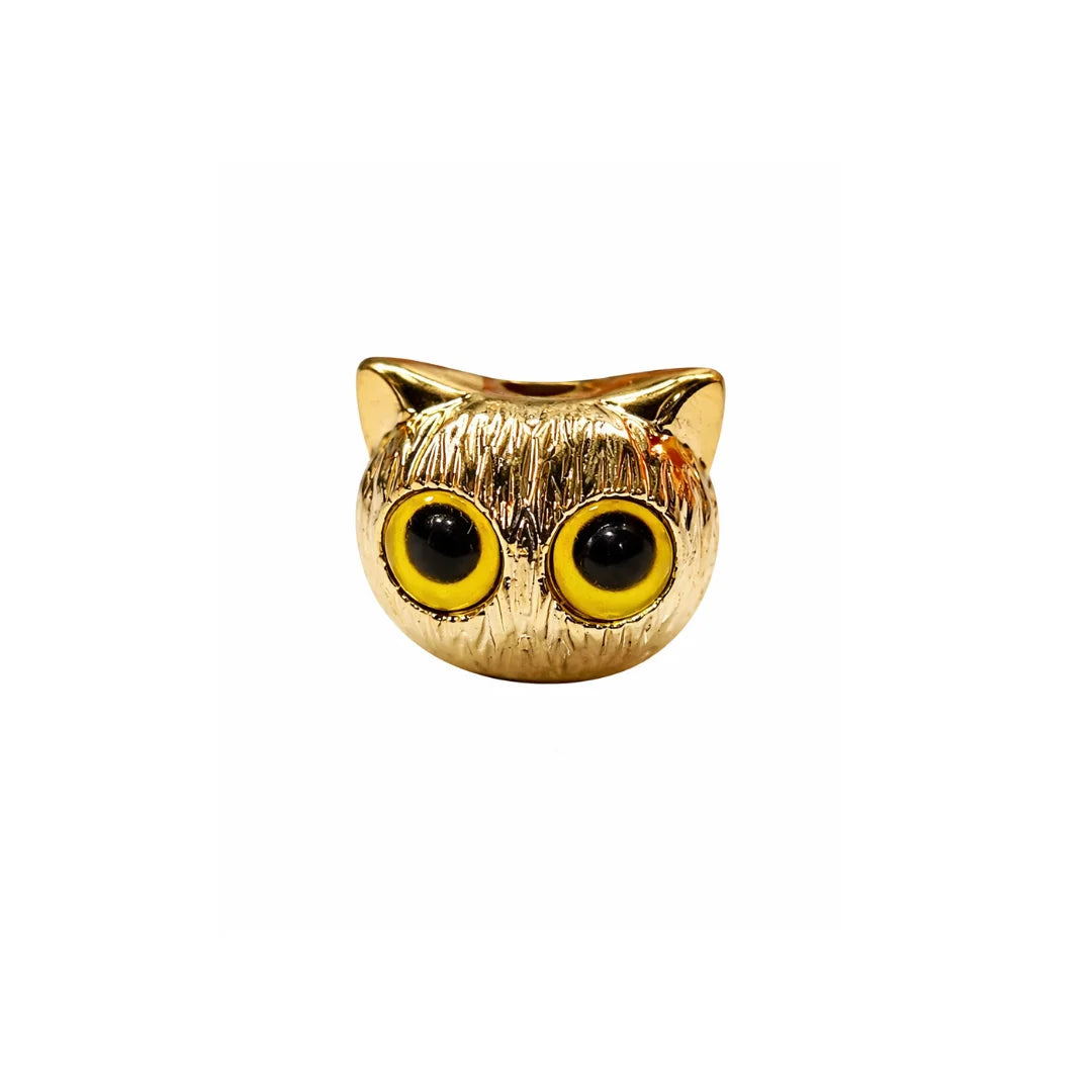 AB Plated Cartoon Big Eyed Cat Charm