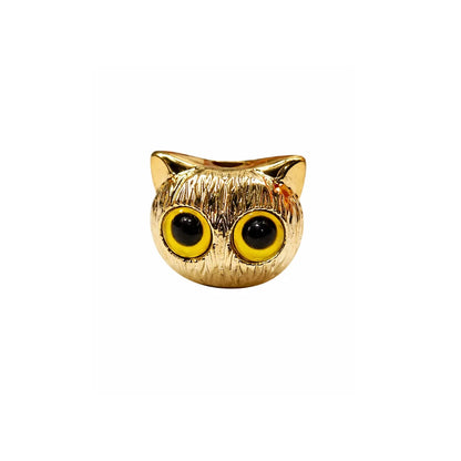 AB Plated Cartoon Big Eyed Cat Charm