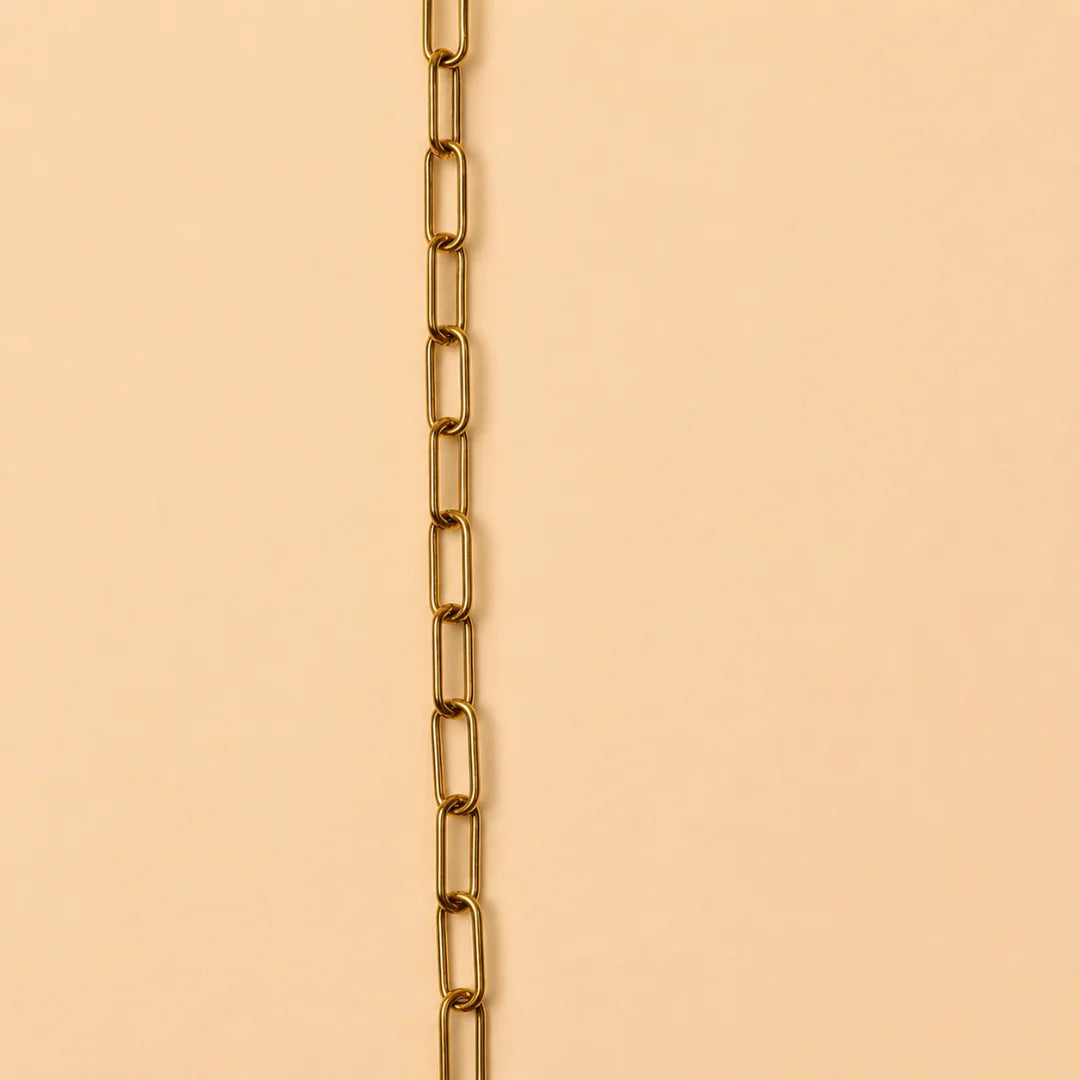 1 Ft of 14k Gold Plated Paperclip Link Chain - Style2