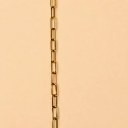 1 Ft of 14k Gold Plated Paperclip Link Chain - Style2