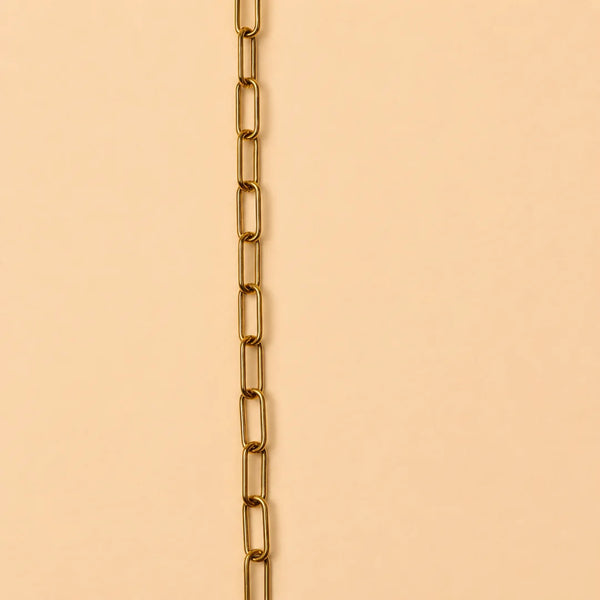 1 Ft of 14k Gold Plated Paperclip Link Chain - Style2