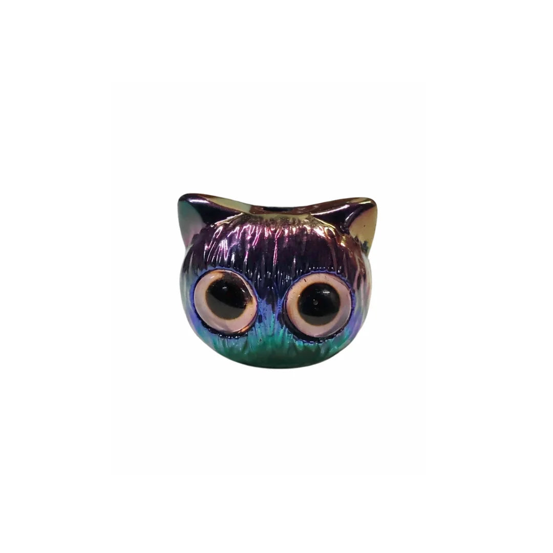 AB Plated Cartoon Big Eyed Cat Charm