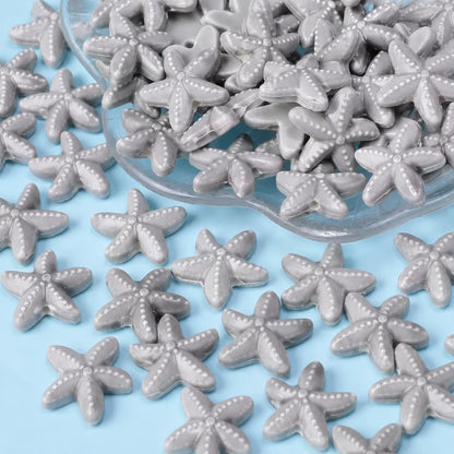Multicolor Ceramic Starfish Beads