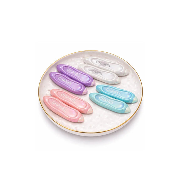 Acrylic | 38x15 mm | AB Plated Chanel Shoe Charms