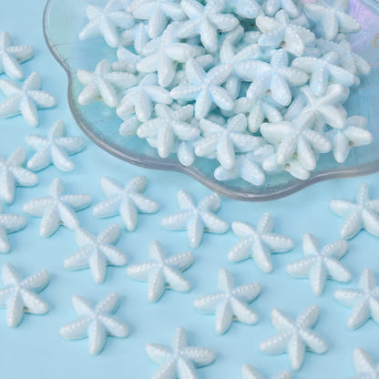 Multicolor Ceramic Starfish Beads