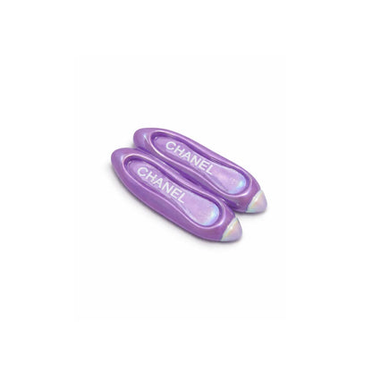 Acrylic | 38x15 mm | AB Plated Chanel Shoe Charms