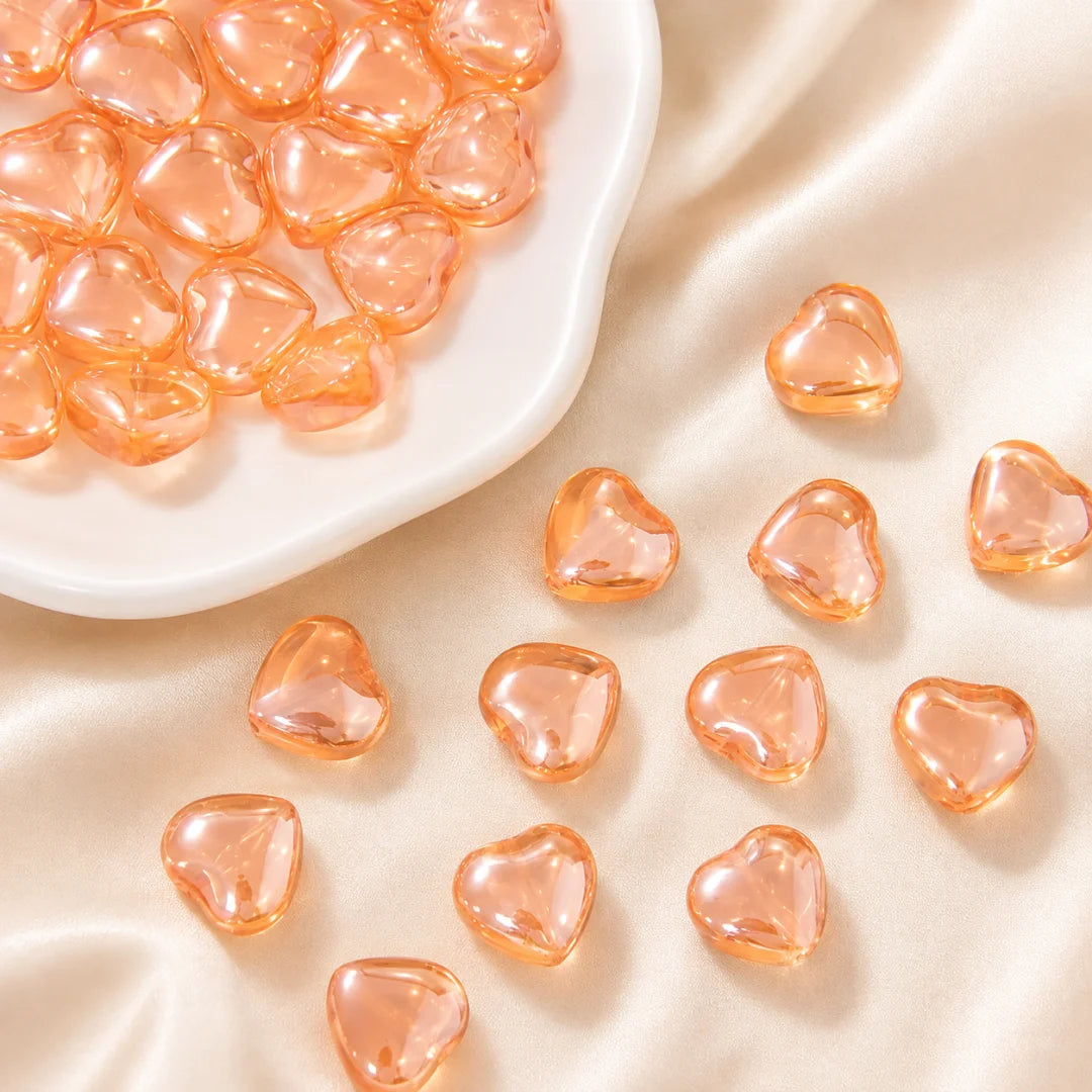 Glass Heart Beads | 6x6 mm