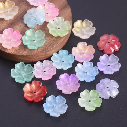 Flower Blossom Glass Beads