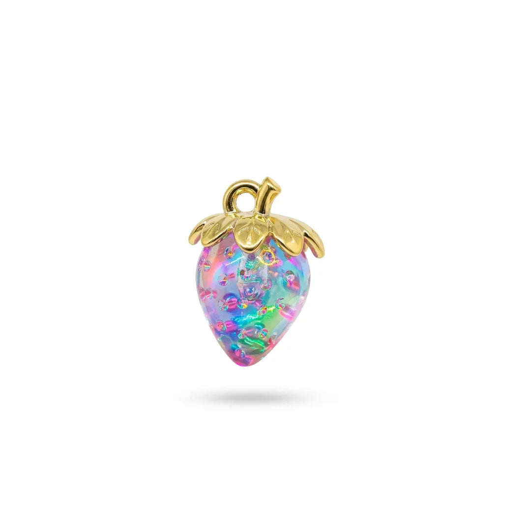 30x25 mm | Iridescent strawberry charms