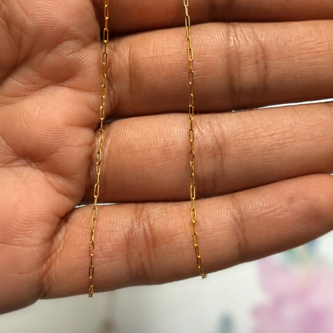 1 Ft of 14k Gold Plated Paperclip Link Chain-Style 3