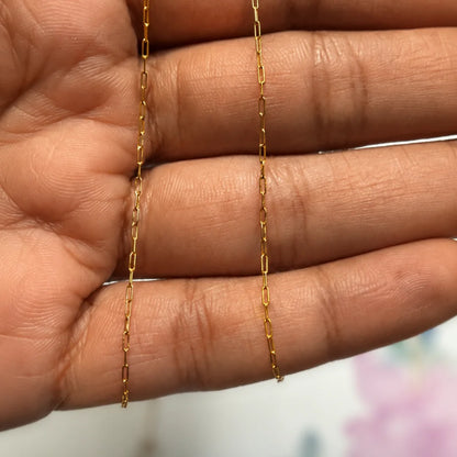 1 Ft of 14k Gold Plated Paperclip Link Chain-Style 3