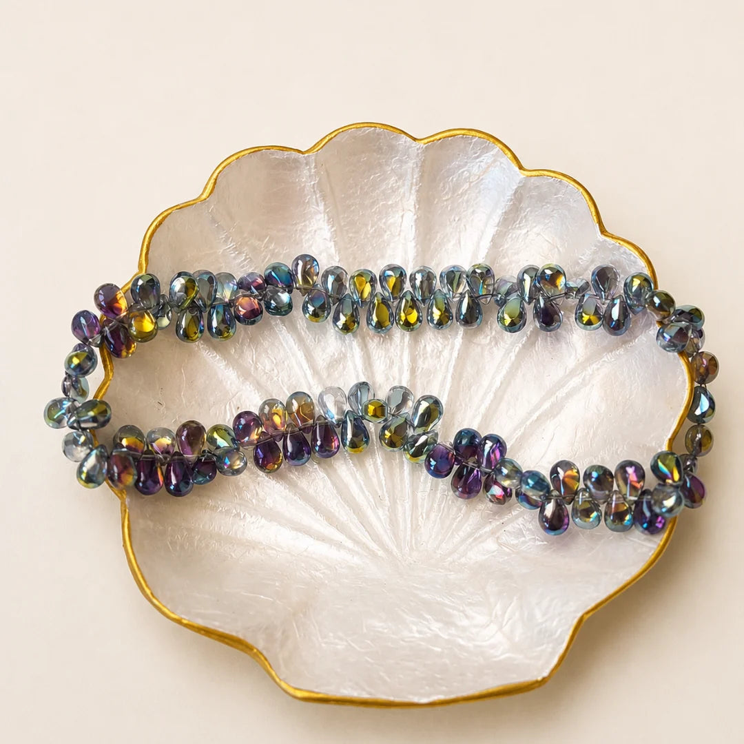 Briolette Shaped Glass Beads