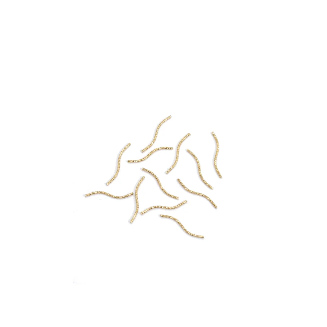 Stainless Steel | 30x2 mm | Gold Textured Arc Tube