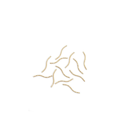 Stainless Steel | 30x2 mm | Gold Textured Arc Tube