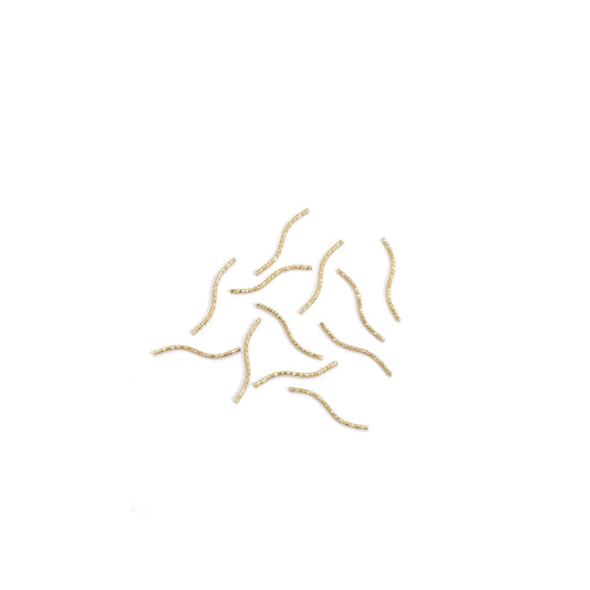 Stainless Steel | 30x2 mm | Gold Textured Arc Tube
