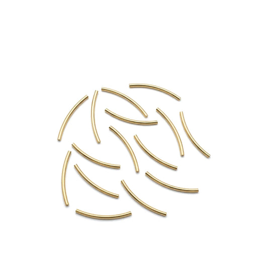 Stainless Steel | 30x2 mm | Gold Curved Tube Spacer