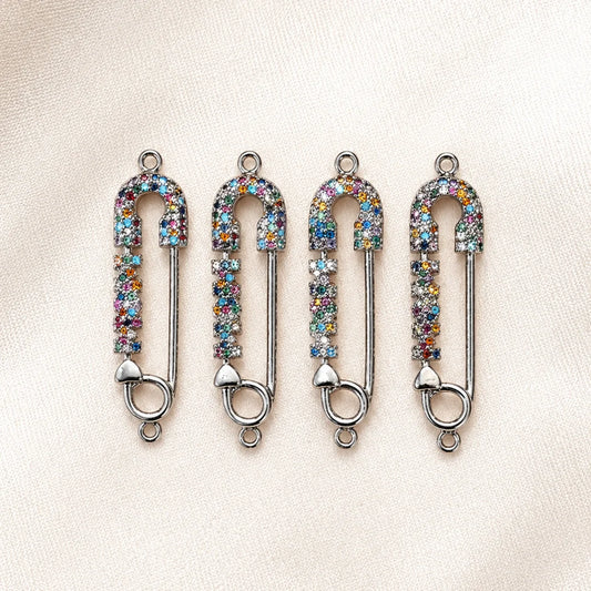 Silver Tone Safety Pin Charm