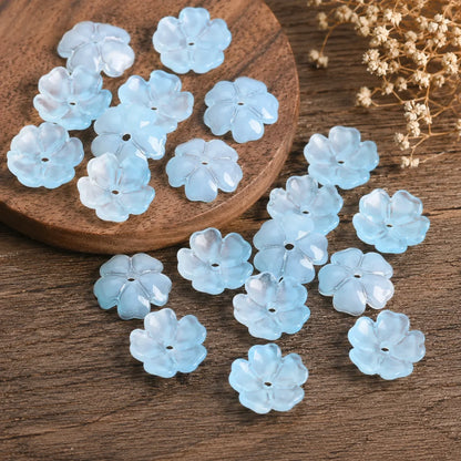 Flower Blossom Glass Beads
