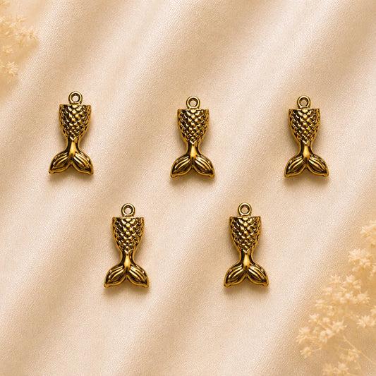 18K PVD Plated Stainless Steel | Mermaid Tail Pendant  - Style 2