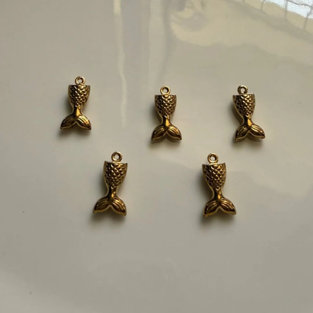 18K PVD Plated Stainless Steel | Mermaid Tail Pendant  - Style 2
