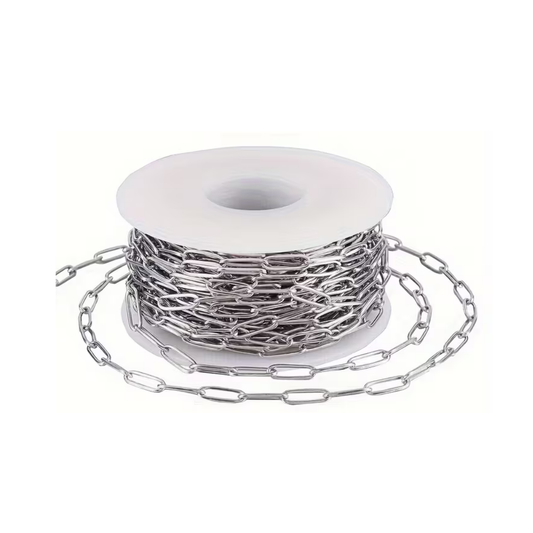 Stainless Steel |3 mm | Paper Clip Chain | 1 Ft Length