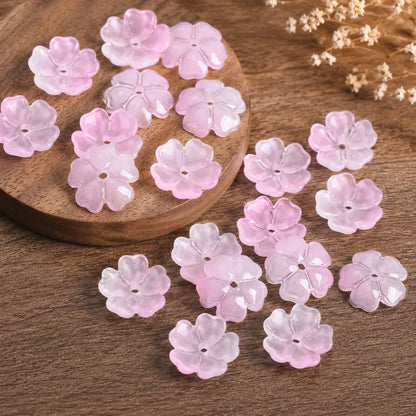 Flower Blossom Glass Beads