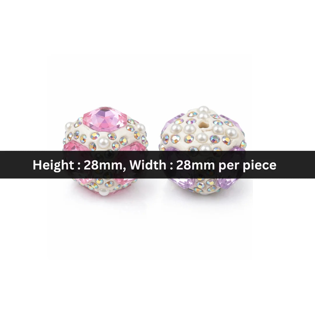 28x28 mm | Sparkling Beads With Gemstones