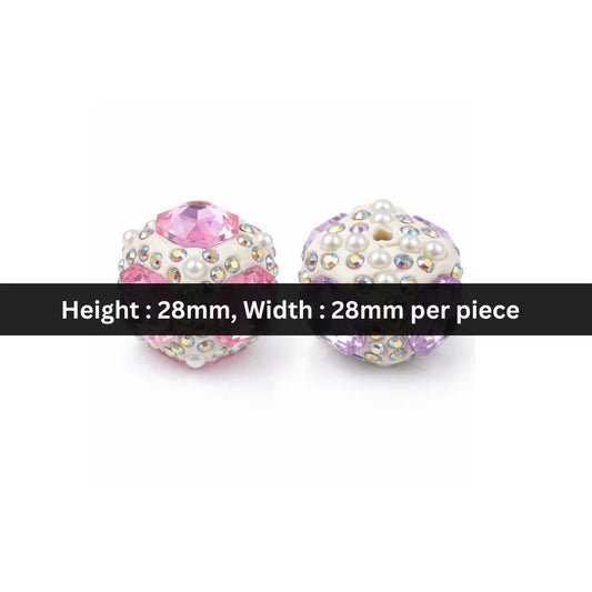 28x28 mm | Sparkling Beads With Gemstones