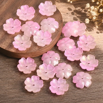 Flower Blossom Glass Beads