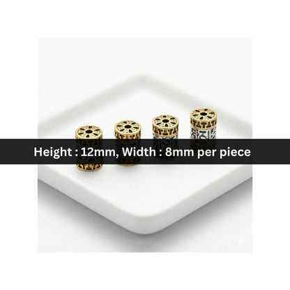 12x8 mm | Stainless Steel | Metal Cylinder Spacers