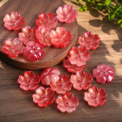Flower Blossom Glass Beads