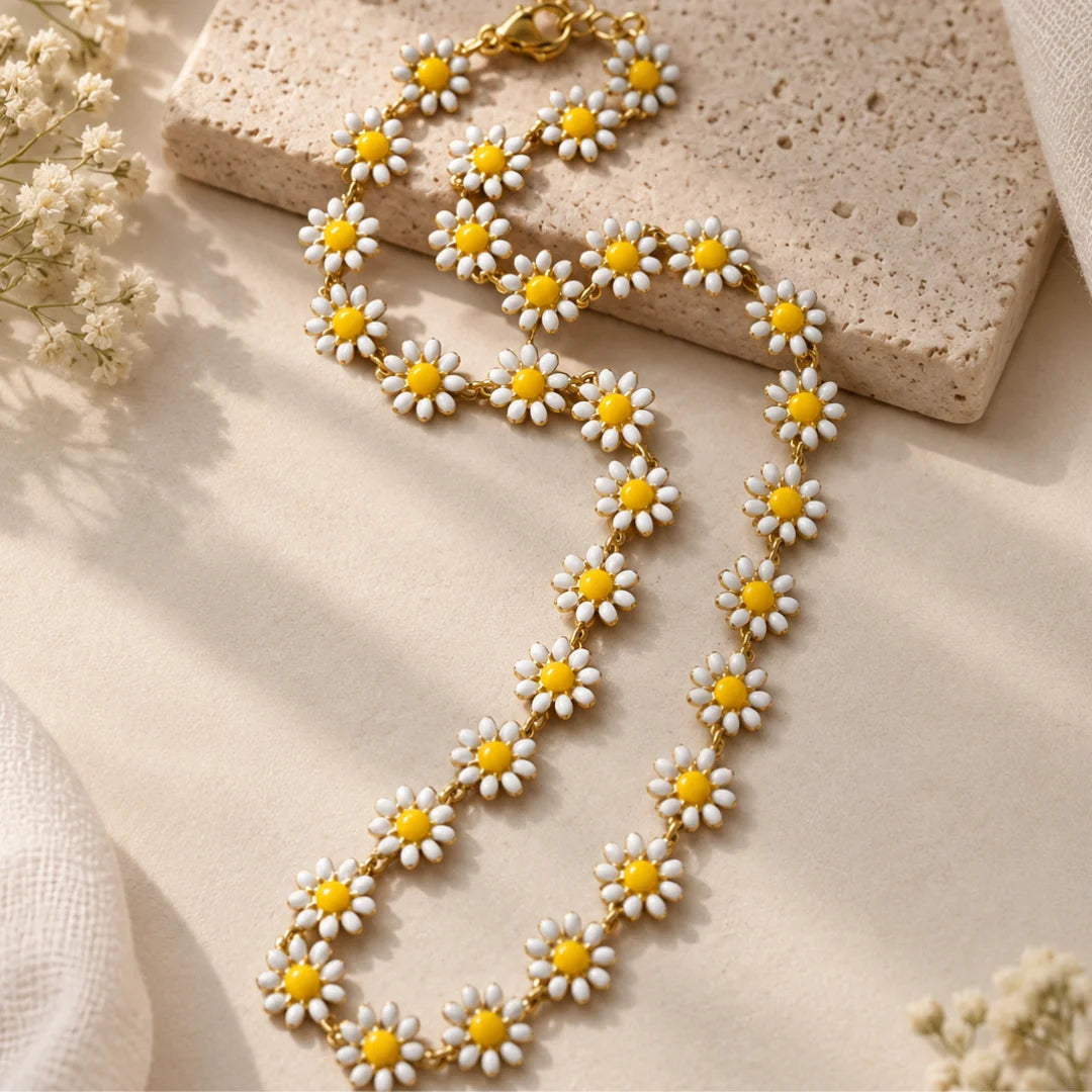 Stainless Steel | 1 Ft Daisy Flower Chain | 10mm x 10mm