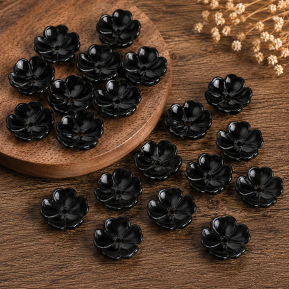Flower Blossom Glass Beads