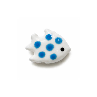 Assorted Polka Dot Ceramic Fish Beads
